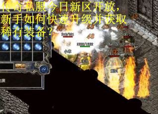 传奇私服今日新区开放，新手如何快速升级并获取稀有装备？