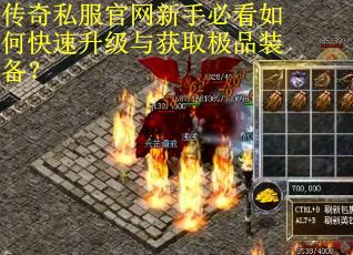传奇私服官网新手必看如何快速升级与获取极品装备？