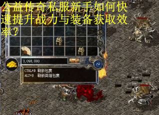 公益传奇私服新手如何快速提升战力与装备获取效率？