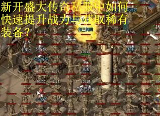 新开盛大传奇私服中如何快速提升战力与获取稀有装备？