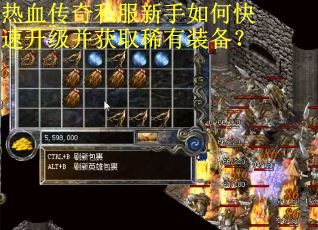 热血传奇私服新手如何快速升级并获取稀有装备? 热血传奇私服新手如何快速升级并获取稀有装备?