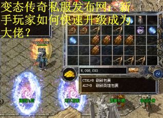 变态传奇私服发布网：新手玩家如何快速升级成为大佬？