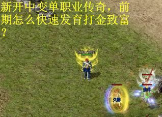新开中变单职业传奇，前期怎么快速发育打金致富？