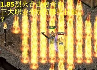 1.85烈火合击传奇中三大职业分别有哪些技能? 1.85烈火合击传奇中三大职业分别有哪些技能?