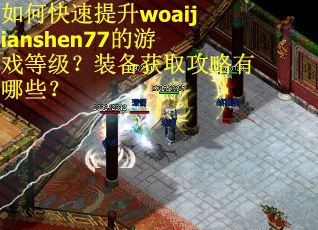 如何快速提升woaijianshen77的游戏等级？装备获取攻略有哪些？