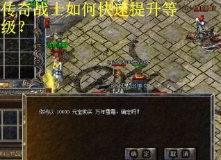 传奇战士如何快速提升等级？