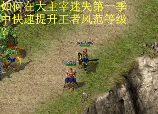 如何在大主宰迷失第一季中快速提升王者风范等级？
