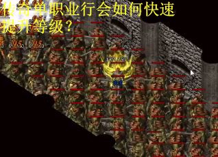 传奇单职业行会如何快速提升等级？