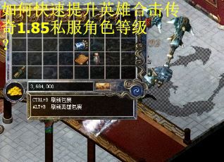 如何快速提升英雄合击传奇1.85私服角色等级？